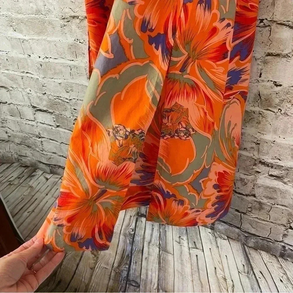 Mikoh Lido Women's Size 1 XS Vivid Floral Dress Midi Shirred Strapless Pockets - Picture 9 of 16